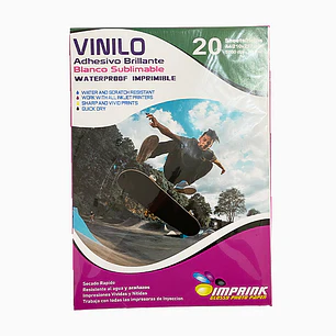 Vinilo Blanco Waterproof Imprimible | 19 Hojas