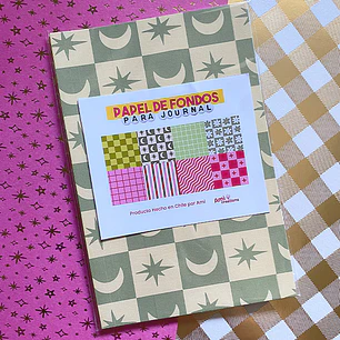 Papel decorativo para Journal | Mix Verde & Rosa