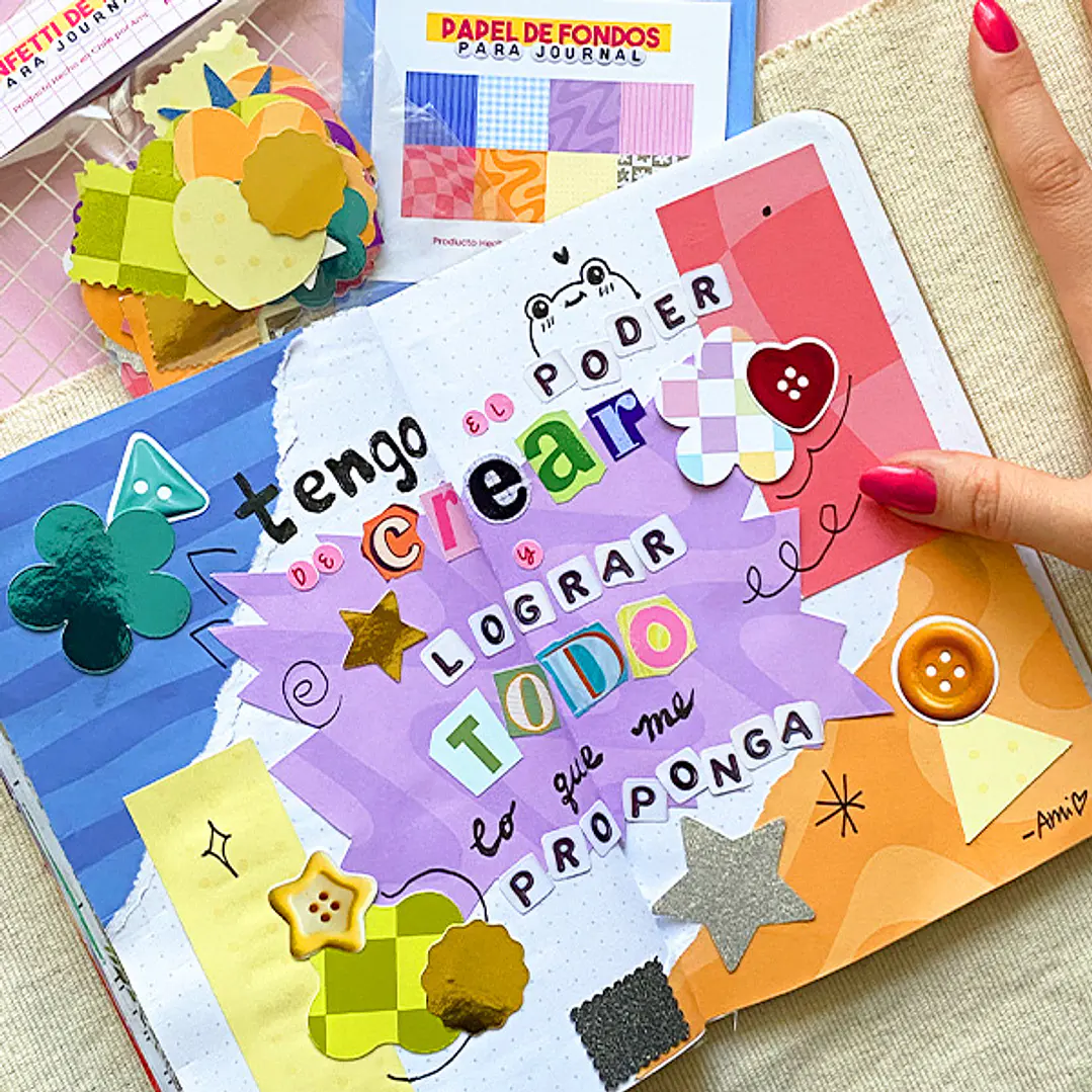 Papel decorativo para Journal | Mix Colorido #1 3