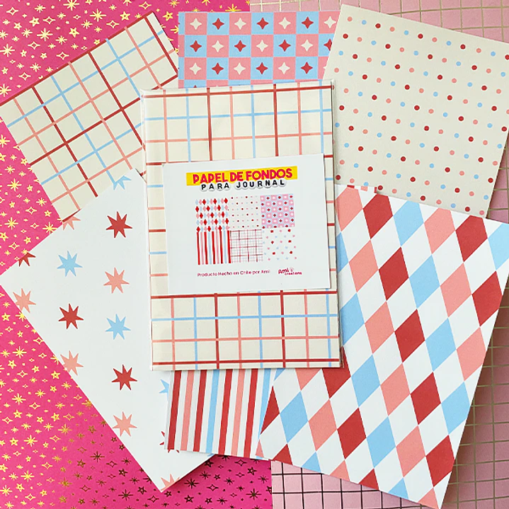 Papel decorativo para Journal | Mix Retro 2