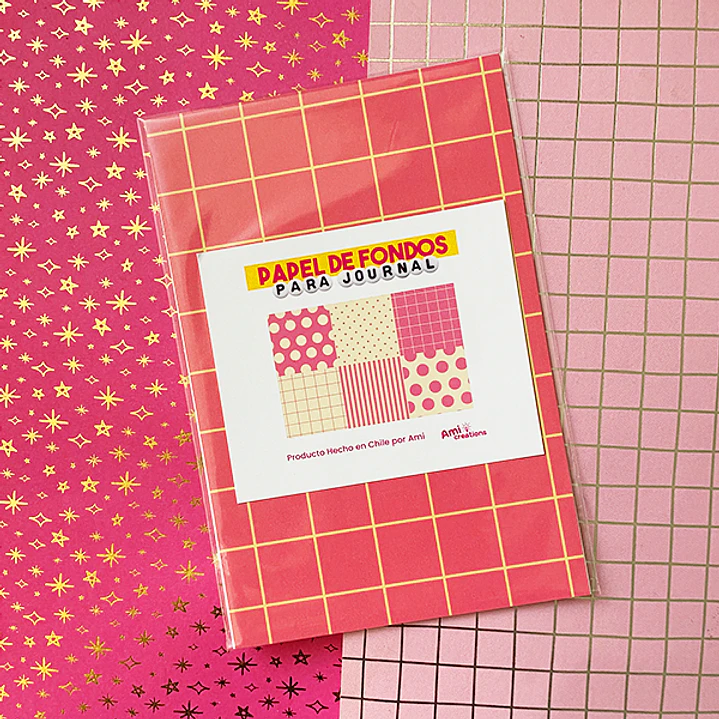Papel decorativo para Journal | Mix Rosa & Amarillo 1