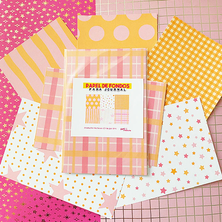 Papel decorativo para Journal | Mix Sunset 2