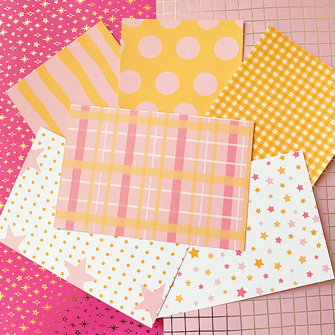 Papel decorativo para Journal | Mix Sunset 3