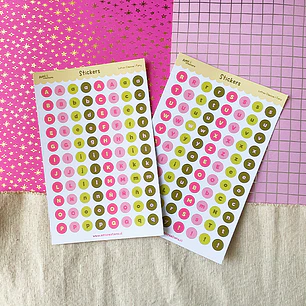 Stickers Letras Clásicas 