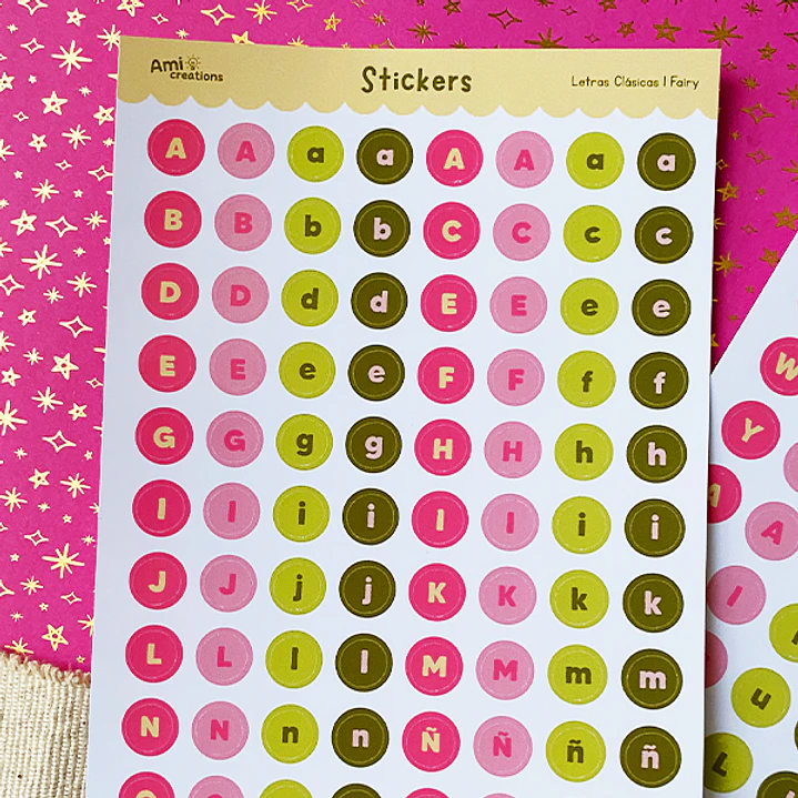 Stickers Letras Clásicas 