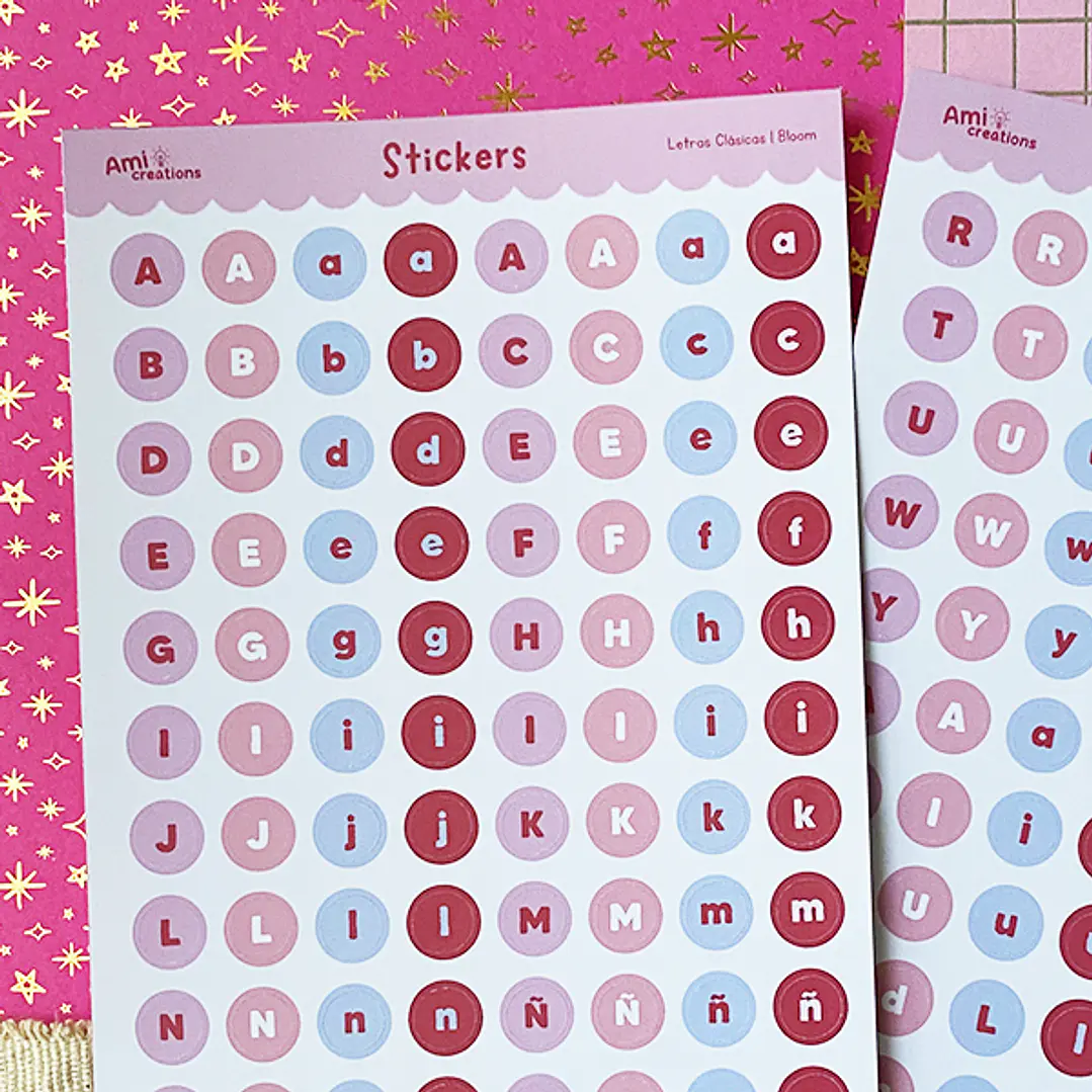 Stickers Letras Clásicas 