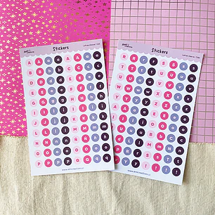 Stickers Letras Clásicas 