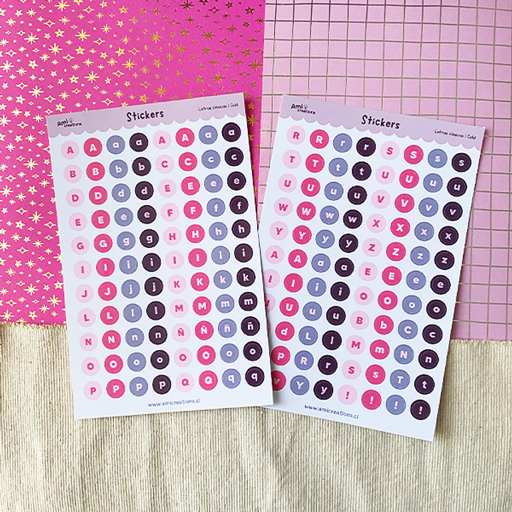Stickers Letras Clásicas 