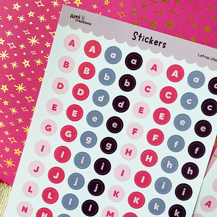 Stickers Letras Clásicas 