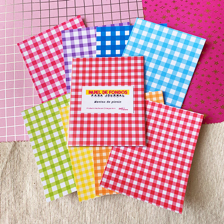 Mini Papel decorativo para Journal | Mantas de picnic 1