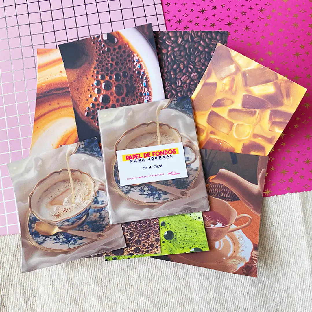 Mini Papel decorativo para Journal | Té & Café 1