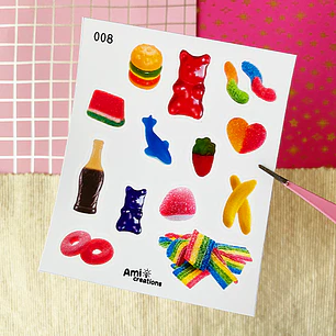 Mini stickers - Gomitas dulces | 008