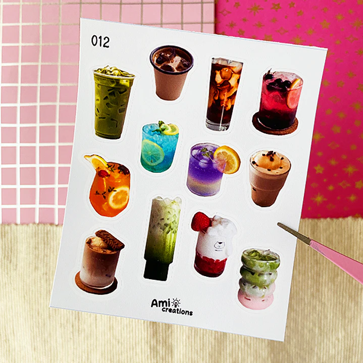 Mini stickers - Bebidas aesthetic | 012 1