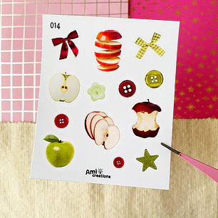 Mini stickers - Manzanas | 014