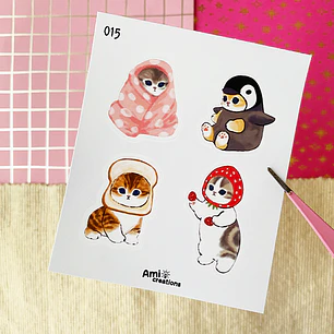 Mini stickers - Gatitos Mofu | 015