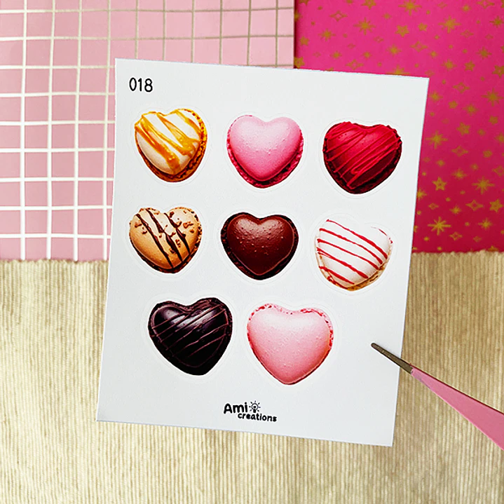 Mini stickers - Macaron Corazón | 018 1
