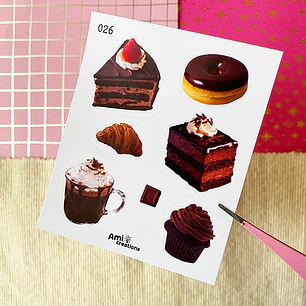 Mini stickers - Postres de Chocolate | 026