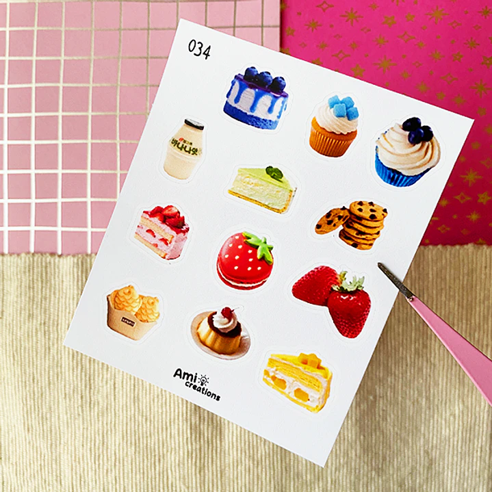 Mini stickers - Postres coloridos | 034 1
