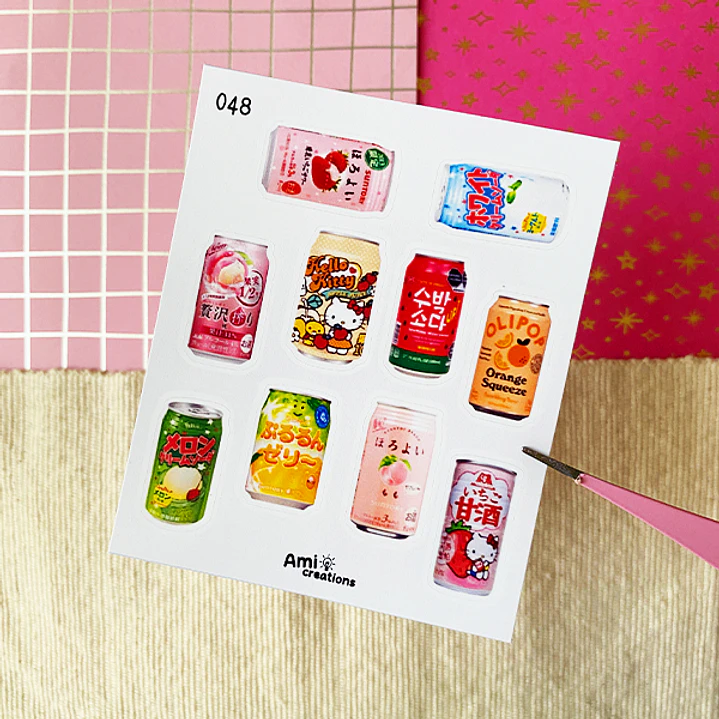 Mini stickers - Bebidas Aesthetic | 048 1