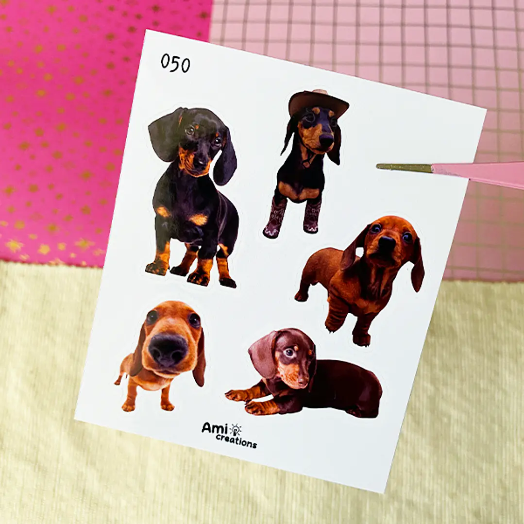 Mini stickers - Perritos salchicha | 050 1