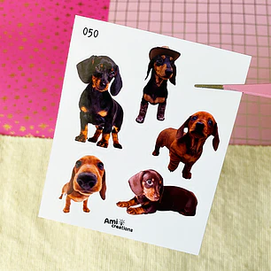 Mini stickers - Perritos salchicha | 050