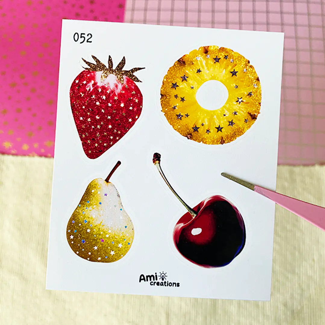 Mini stickers - Frutitas glitter | 052 1