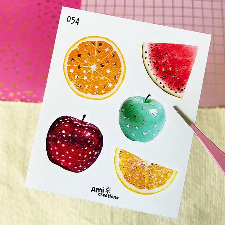 Mini stickers - Frutitas glitter | 054 1