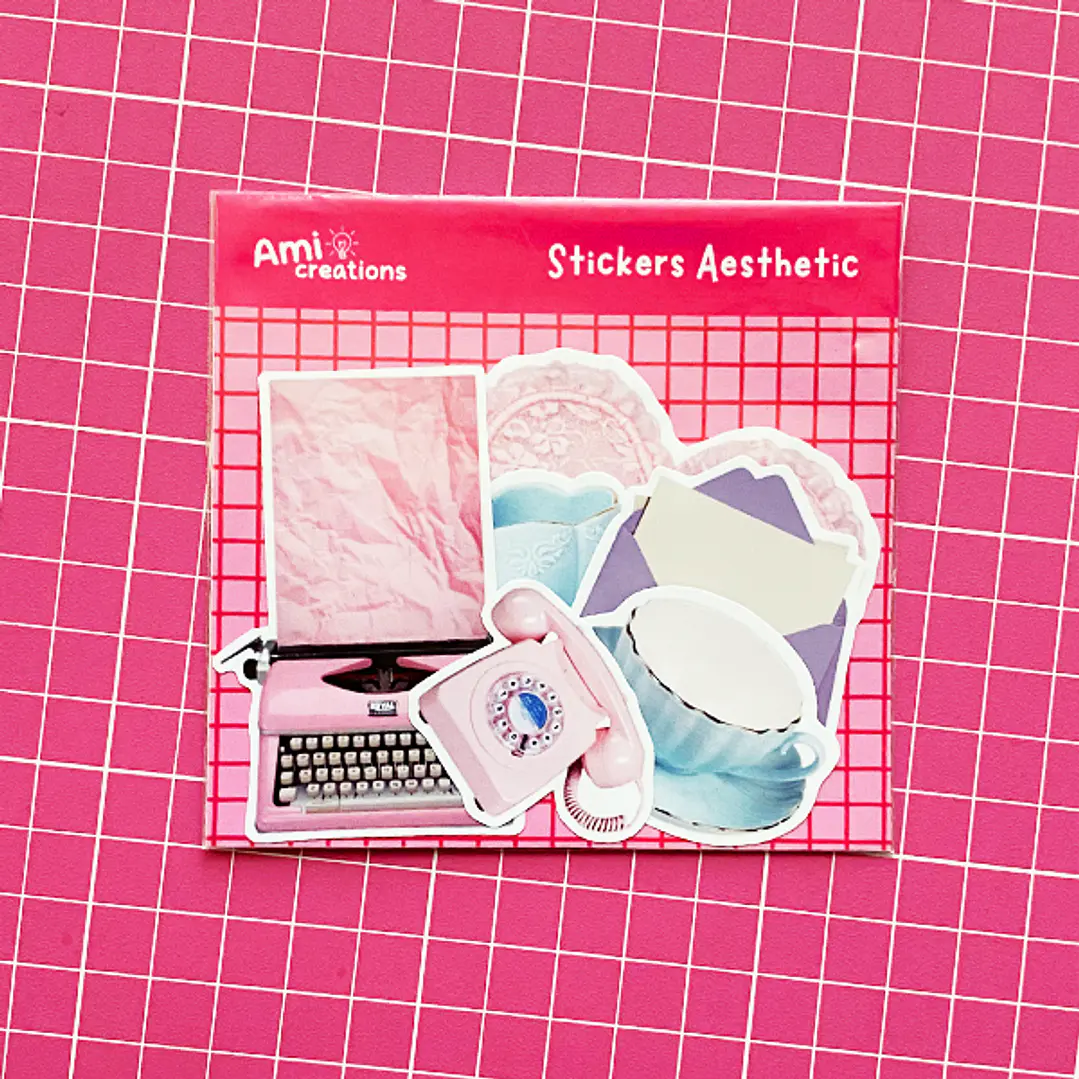 Stickers Aesthetic | Rosado 1
