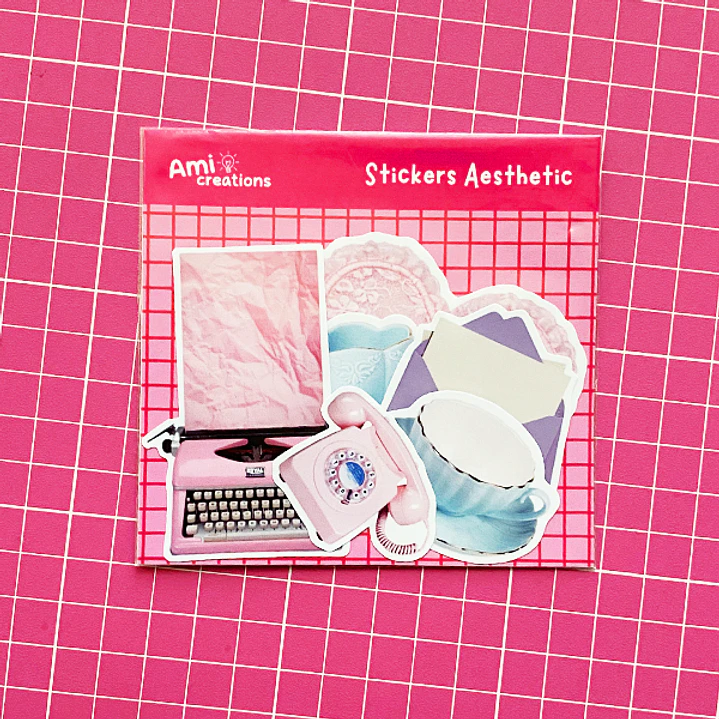 Stickers Aesthetic | Rosado 1