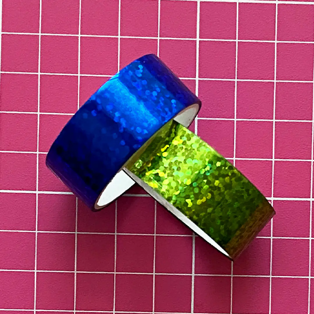 Set 2 Washi tapes holográfico 2