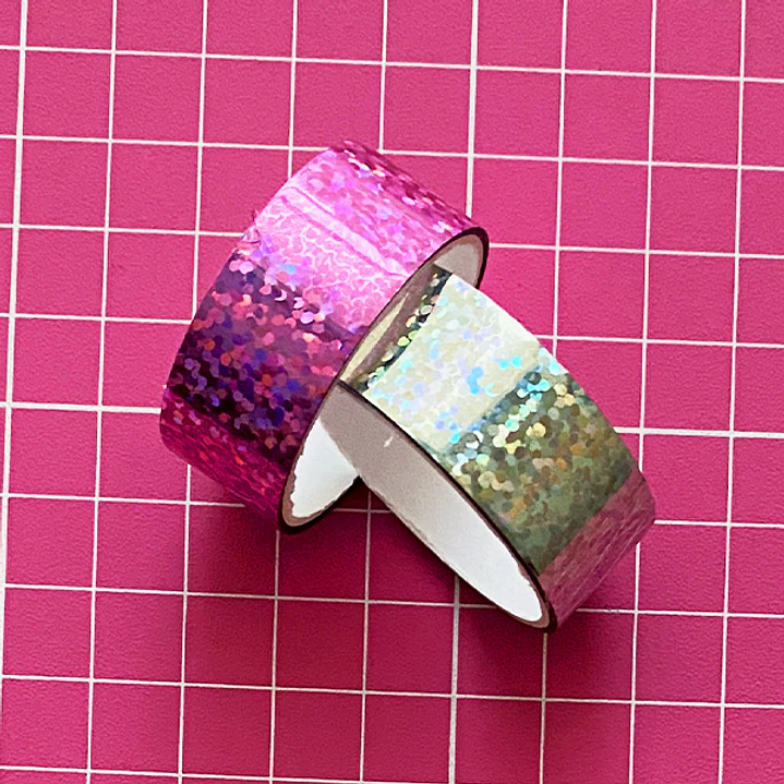 Set 2 Washi tapes holográfico 1