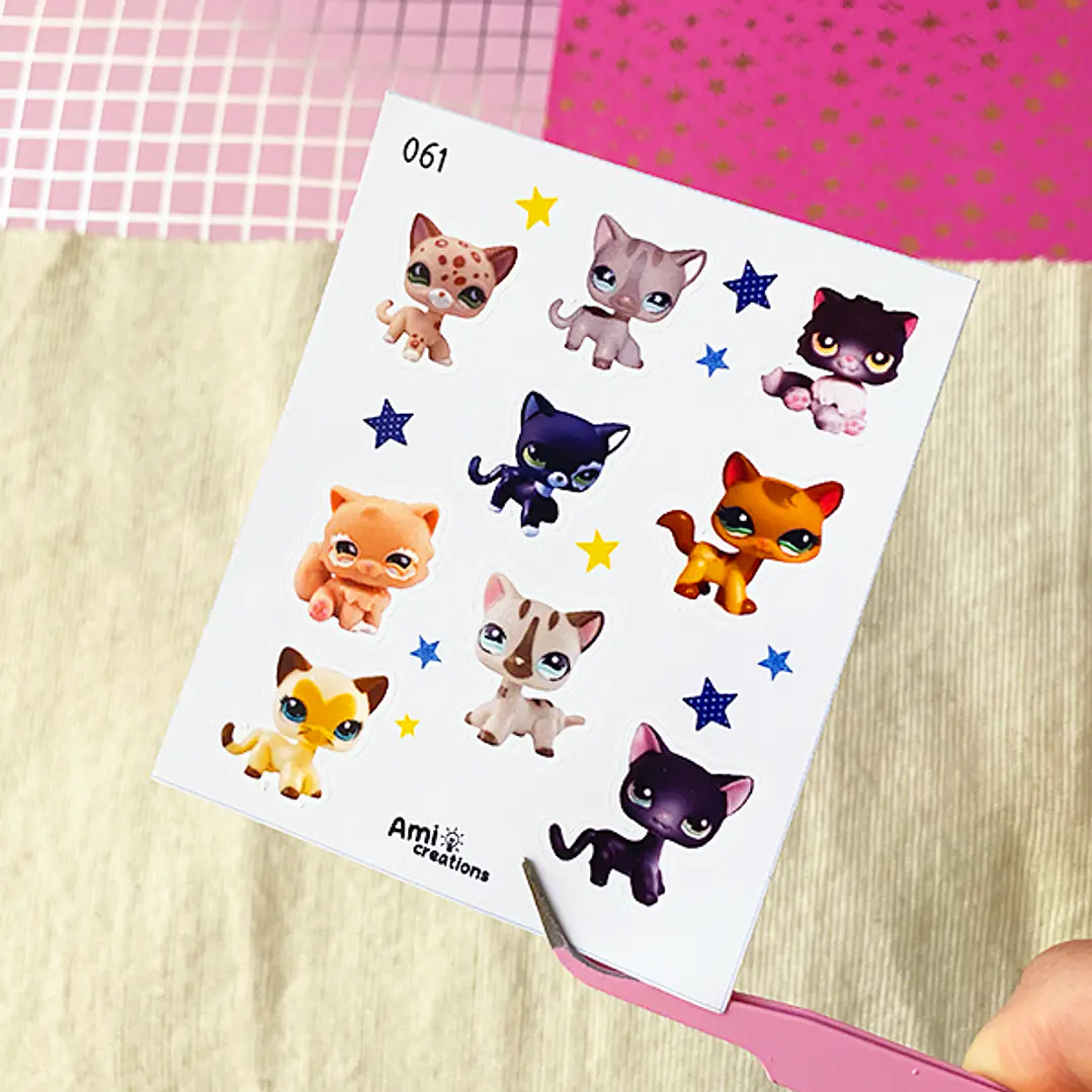  Mini stickers - Pet Shop Gatitos | 061 1