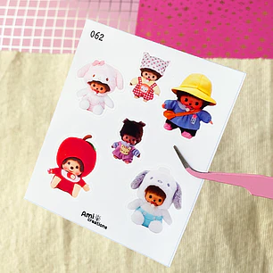  Mini stickers - Monchichis tiernos | 062