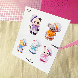 Mini stickers - Ternurines cocineros | 070