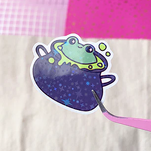 Sticker Individual | Froggy Caldero de bruja