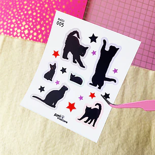 Mini stickers - Black Cat | Hallo 005