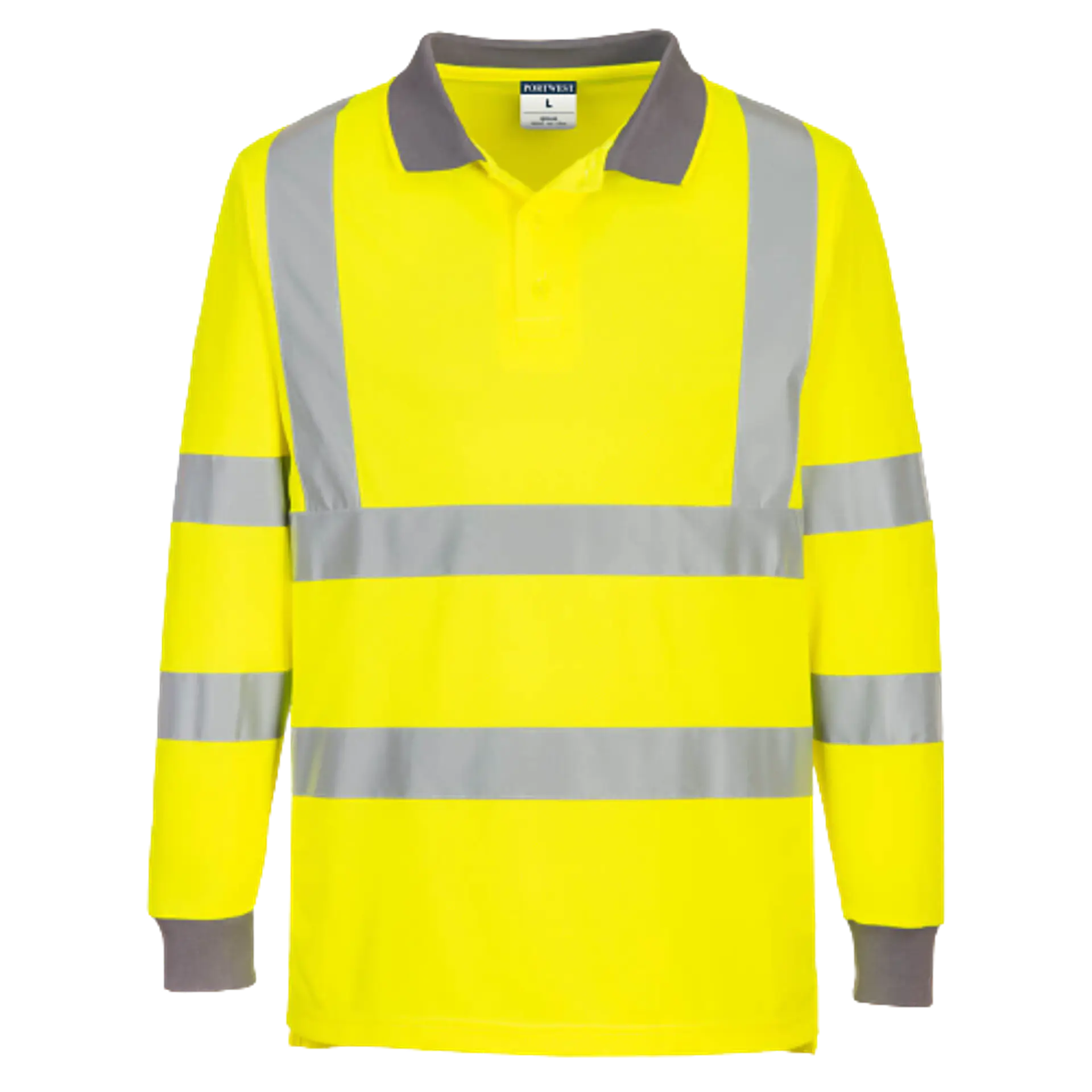 Polo à manches longues haute visibilité et éco-responsable | Portwest 1