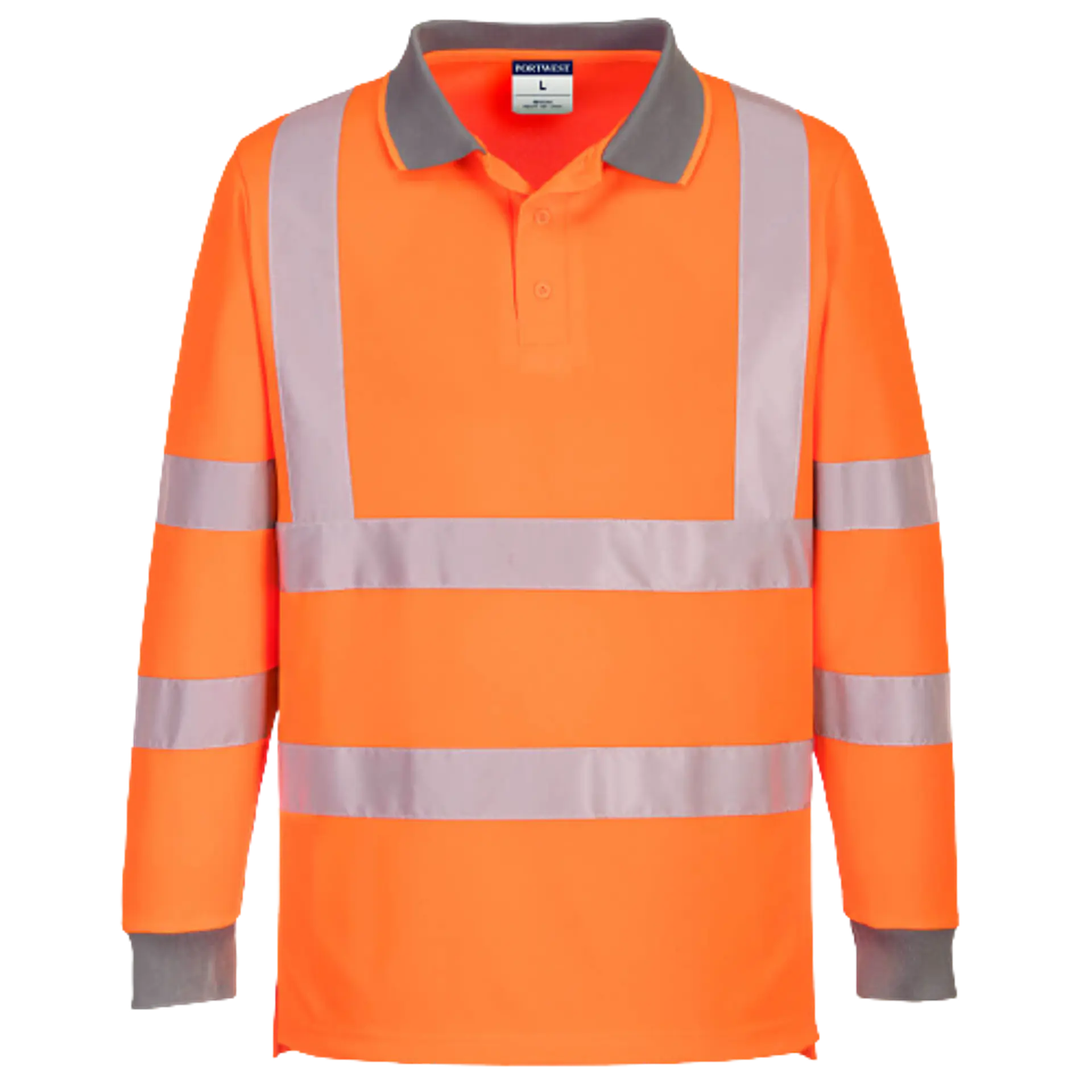 Polo à manches longues haute visibilité et éco-responsable | Portwest 2