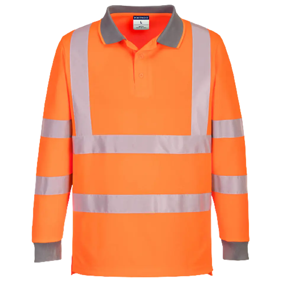 Polo à manches longues haute visibilité et éco-responsable | Portwest 2