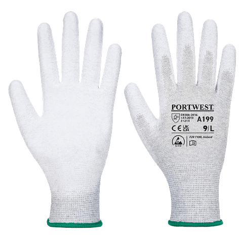 Luva Anti-Estática com Palma em PU | Portwest