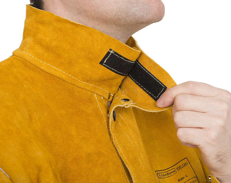 Casaco de Soldador Golden Brown Costas em Algodão - Weldas Europe 3