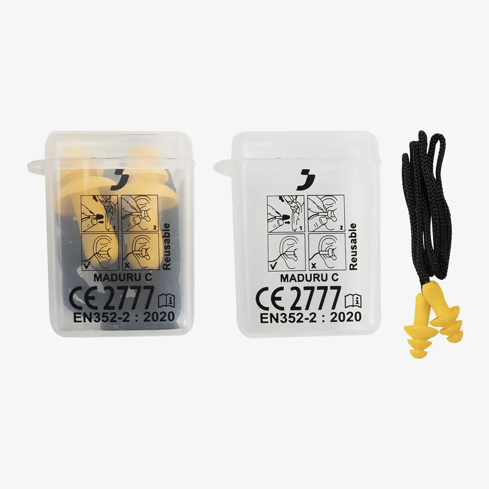 Tapones para los oídos reutilizables con cordón MADURU | Safety Jogger 1