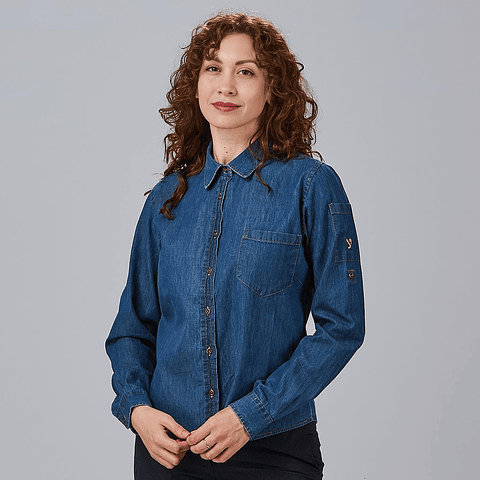 Chemise en jean délavé pour femme Valeria