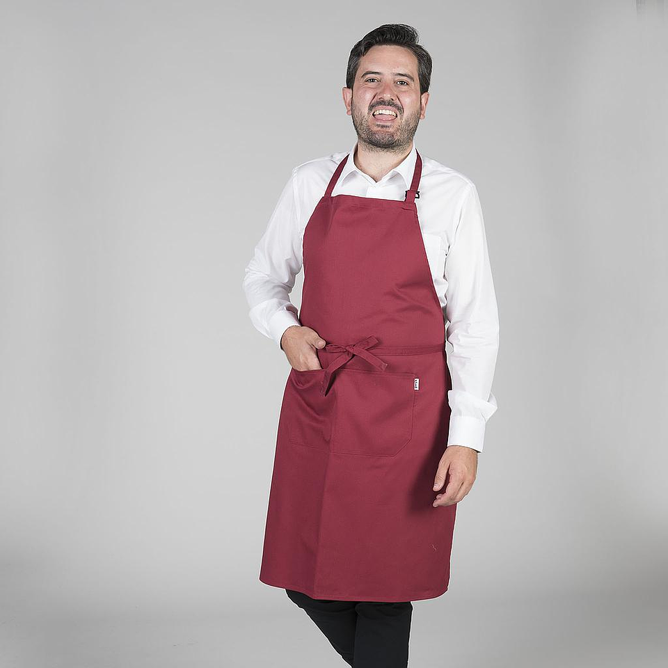 Tablier en sergé avec bavette et poche 90x75cm | GARY'S 4