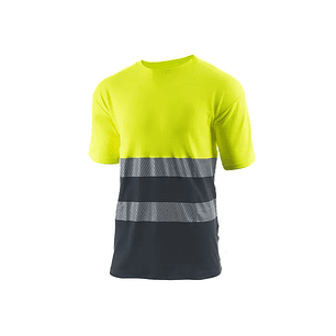 T-shirt de Alta Visibilidade Manga Curta Combinada com Banda Segmentada SUGAR HV | TB Group Safety