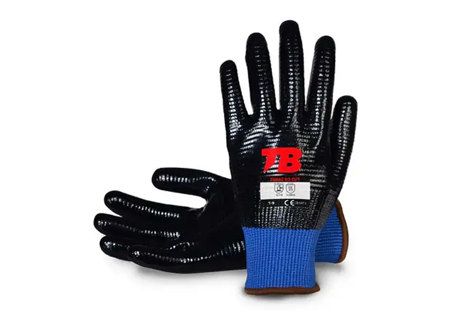 Luvas Mecânicas e Térmicas com Proteção ao Corte e Impermeáveis 760AZ U3 CUT | TB Group Safety 1