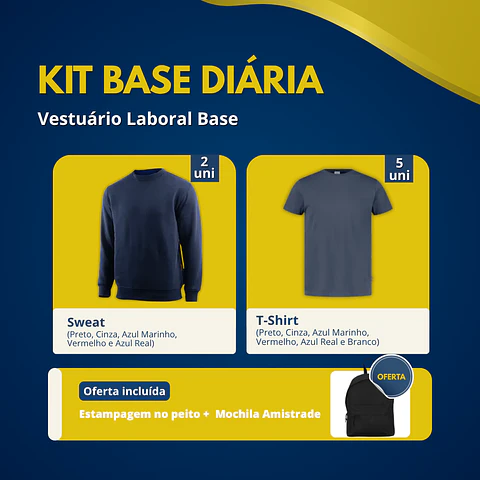 Kit Base Diária | 7 Peças de Vestuário Laboral 