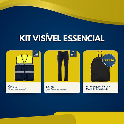 Kit Visível Essencial | 3 Peças de Vestuário Laboral