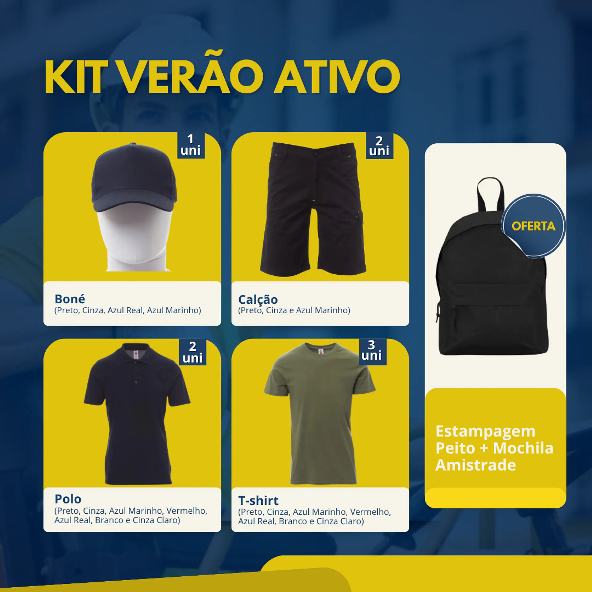 Kit Verão Ativo | 8 Peças de Vestuário Laboral 1