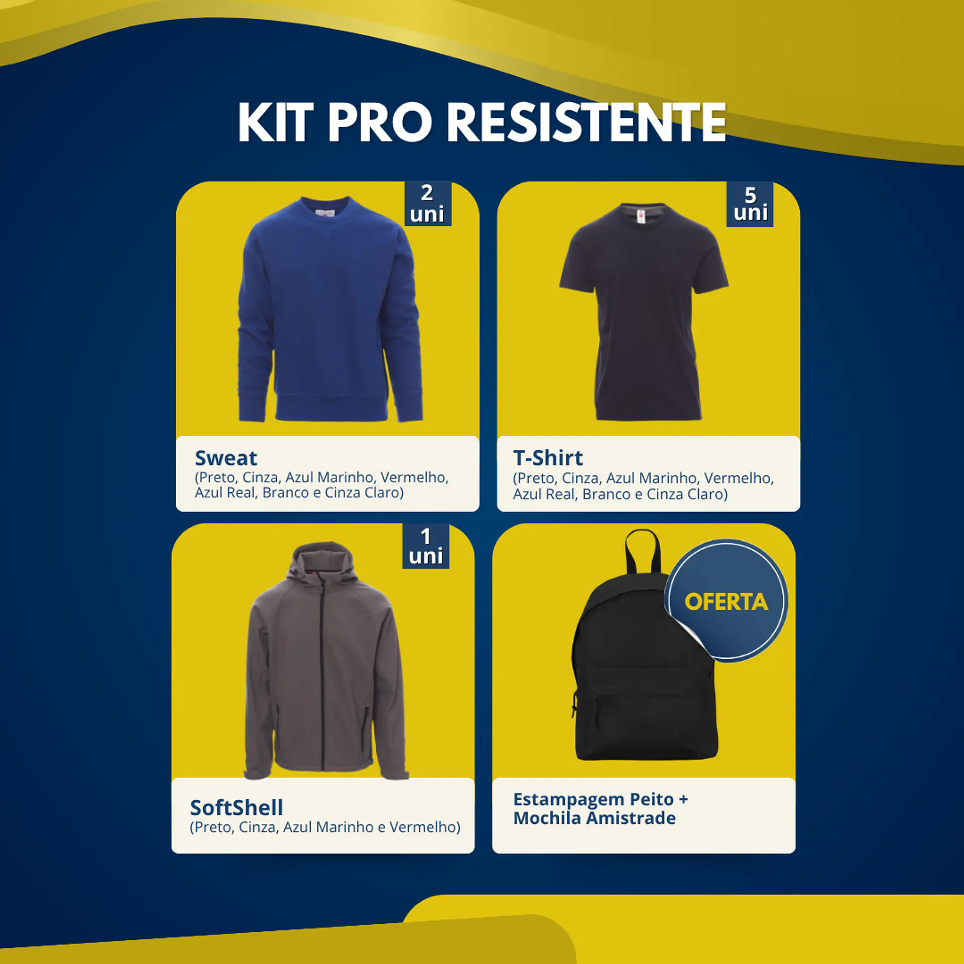Kit Pro Resistente | 8 Peças de Vestuário Laboral 1